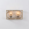 boho white wood cube candle wall sconce