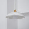 brass alabaster dome swag pendant light