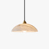 brass alabaster dome swag pendant light