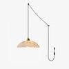 brass alabaster dome swag pendant light
