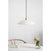 brass alabaster dome swag pendant light