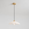 brass alabaster dome swag pendant light