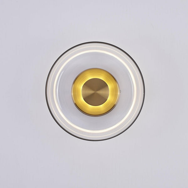 brass glass led wall sconce bedroom hallway