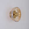 brass glass led wall sconce bedroom hallway