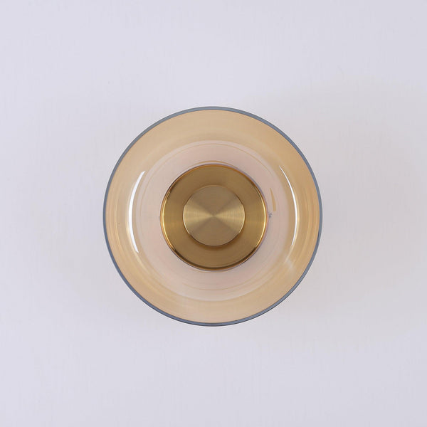 brass glass led wall sconce bedroom hallway