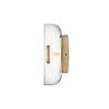 brass glass led wall sconce bedroom hallway