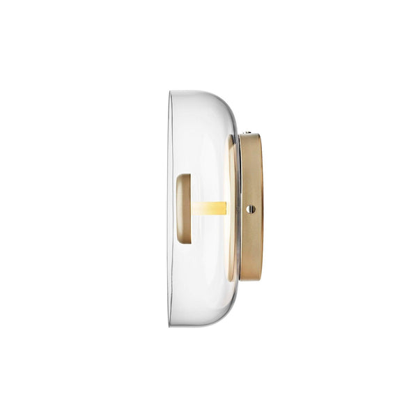 brass glass led wall sconce bedroom hallway