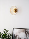 brass glass led wall sconce bedroom hallway
