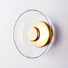 brass glass led wall sconce bedroom hallway