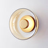 brass glass led wall sconce bedroom hallway