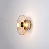 brass glass led wall sconce bedroom hallway