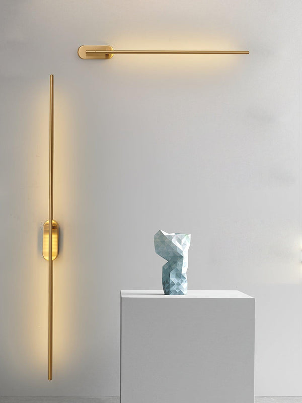 brass stick led wall sconce reading bedroom hallway