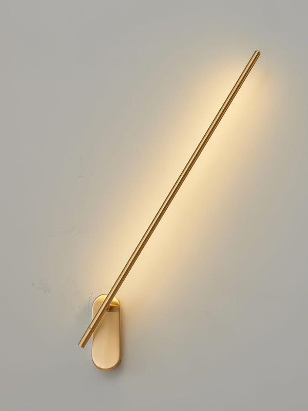 brass stick led wall sconce reading bedroom hallway