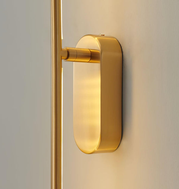 brass stick led wall sconce reading bedroom hallway