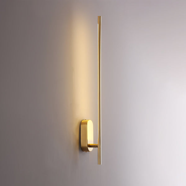 brass stick led wall sconce reading bedroom hallway