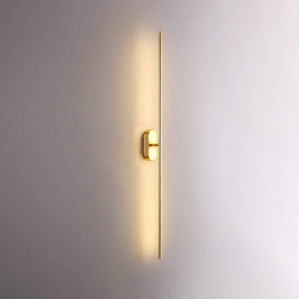 brass stick led wall sconce reading bedroom hallway