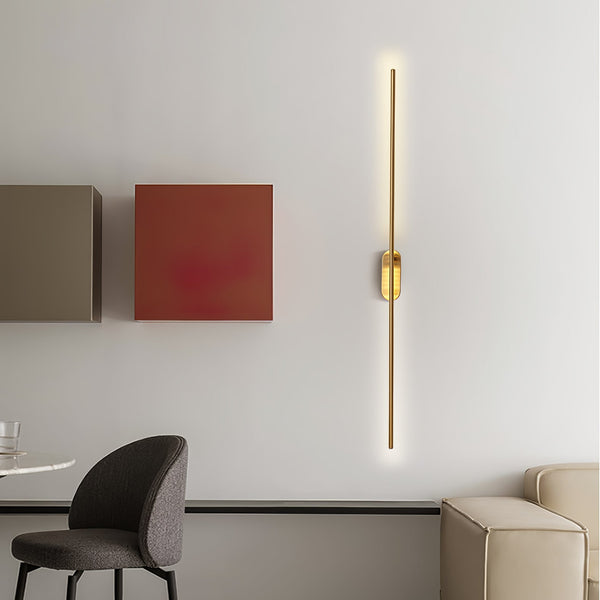 brass stick led wall sconce reading bedroom hallway