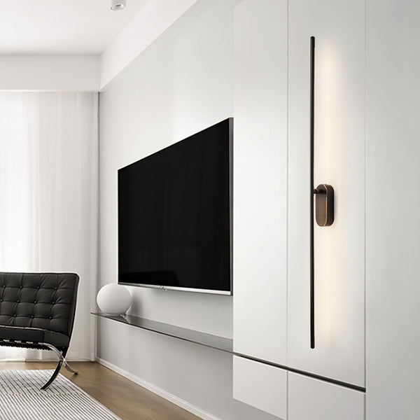 brass stick led wall sconce reading bedroom hallway