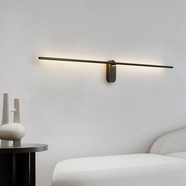 brass stick led wall sconce reading bedroom hallway