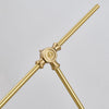 brass swing arm wall lamp with aluminum shade for bedroom and reading nook