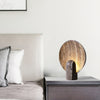brown travertine table lamp for bedroom nightstand and living room