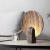 brown travertine table lamp for bedroom nightstand and living room