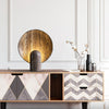 brown travertine table lamp for bedroom nightstand and living room
