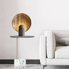brown travertine table lamp for bedroom nightstand and living room