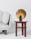 brown travertine table lamp for bedroom nightstand and living room