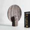brown travertine table lamp for bedroom nightstand and living room