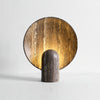brown travertine table lamp for bedroom nightstand and living room
