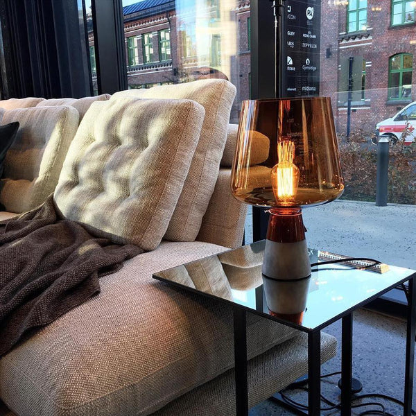 cement glass table lamp bedside living room