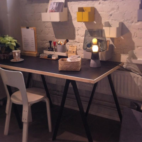 cement glass table lamp bedside living room