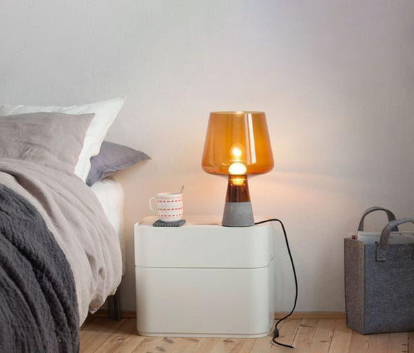 cement glass table lamp bedside living room