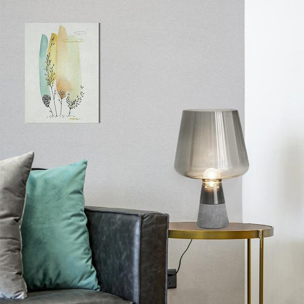 cement glass table lamp bedside living room