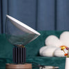 clear glass radar table lamp metal base for bedroom living room