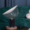 clear glass radar table lamp metal base for bedroom living room