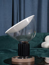 clear glass radar table lamp metal base for bedroom living room