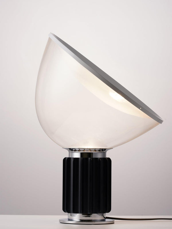 clear glass radar table lamp metal base for bedroom living room