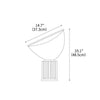 clear glass radar table lamp metal base for bedroom living room