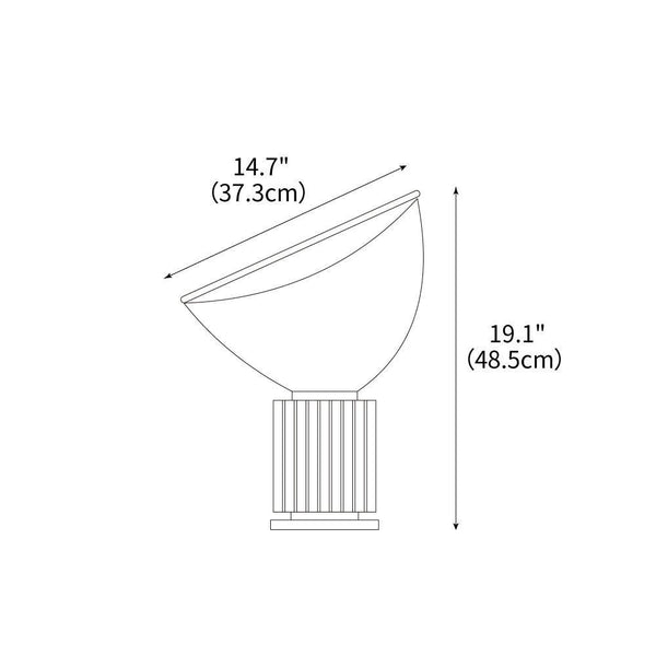 clear glass radar table lamp metal base for bedroom living room