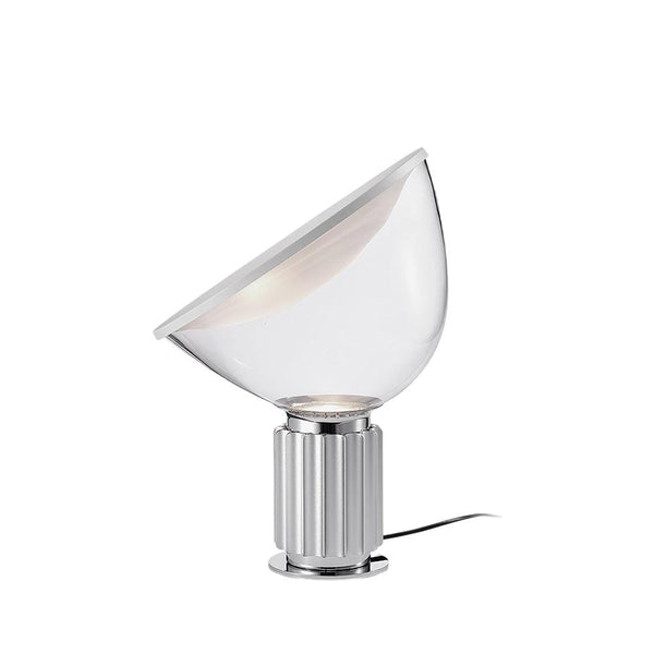 clear glass radar table lamp metal base for bedroom living room