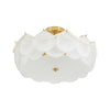 coastal white glass shell copper ceiling light