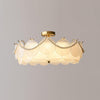 coastal white glass shell copper ceiling light