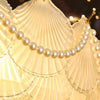 coastal white glass shell copper ceiling light