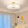 coastal white glass shell copper ceiling light