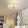 coastal white glass shell copper ceiling light