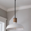 coastal white metal hemp rope dome pendant lamp