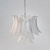 contemporary amber glass leaf chandelier