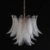 contemporary amber glass leaf chandelier